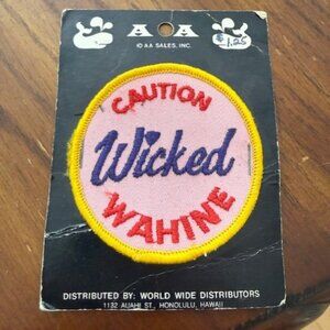 Vintage AA Sales Caution Wicket Wahine Patch